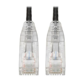 Eaton Cat6 Cable (RJ45 M/M),PoE,Black,1 ft.