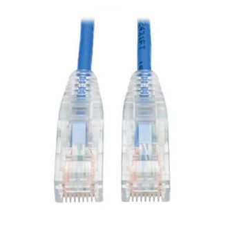 Eaton Cat6 Cable (RJ45 M/M),PoE,Blue,1 ft.