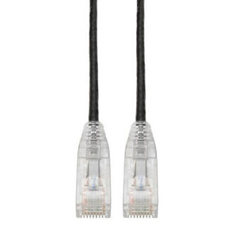 Eaton Cat6 Cable (RJ45 M/M),PoE,Black,2 ft.