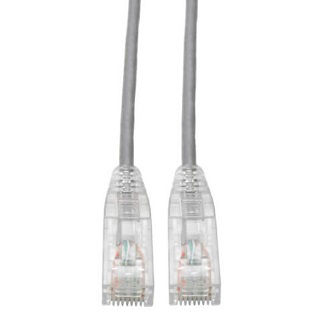 Eaton Cat6 Cable (RJ45 M/M),PoE,Gray,6-in.
