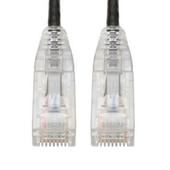 Eaton Cat6 Cable (RJ45 M/M),PoE,Black,8-in.