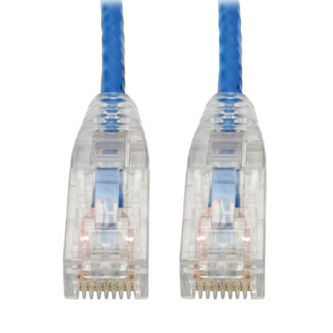 Eaton Cat6 Cable (RJ45 M/M),PoE,Blue,8-in.