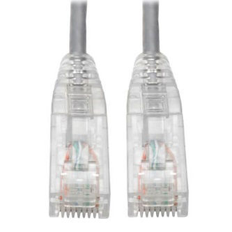 Eaton Cat6 Cable (RJ45 M/M),PoE,Gray,8-in.