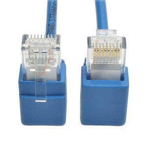 Eaton Right-Angle Cat6 Cable(RJ45 M/M),Blue,1'