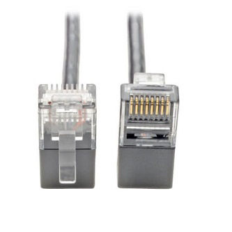 Eaton Right-Angle Cat6 Cable(RJ45 M/M),Gray,1'