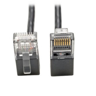Eaton Right-Angle Cat6 Cable (RJ45 M/M),Blk,2'