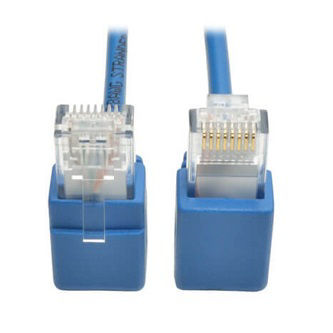 Eaton Right-Angle Cat6 Cable(RJ45 M/M),Blue,2'