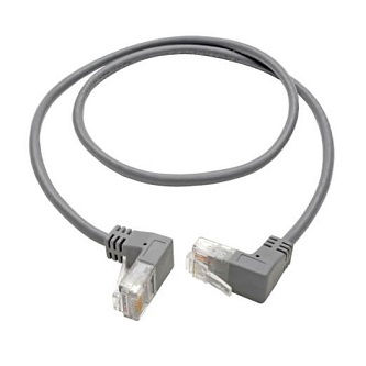 Eaton Right-Angle Cat6 Cable(RJ45 M/M),Gray,2'