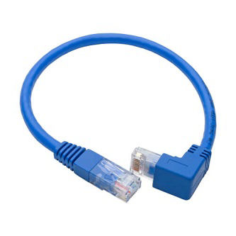 Eaton Cat6 Cable(RJ45 Rt-Ang Down M/M),Blue,1'