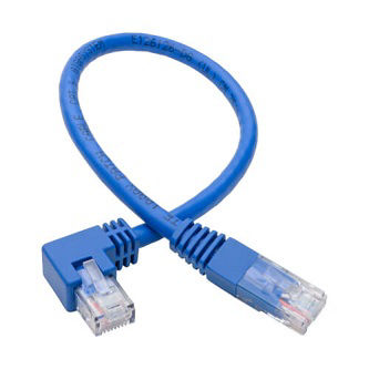 Eaton Cat6 Cable (RJ45 Rt-Ang M/M),Blue,1 ft.