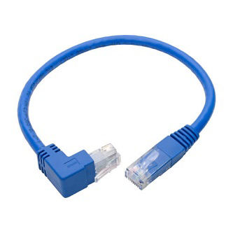 Eaton Cat6 Cable (RJ45 Rt-Ang Up M/M),Blue,1'