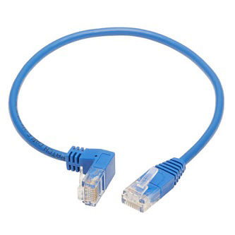 Eaton Cat6 Cable(RJ45 Rt-Ang Down M/M),Blue,1'