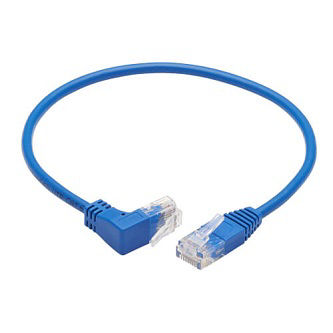 Eaton Cat6 Cable (RJ45 Rt-Ang Up M/M),Blue,1'