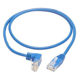 Eaton Cat6 Cable(RJ45 Rt-Ang Down M/M),Blue,3'