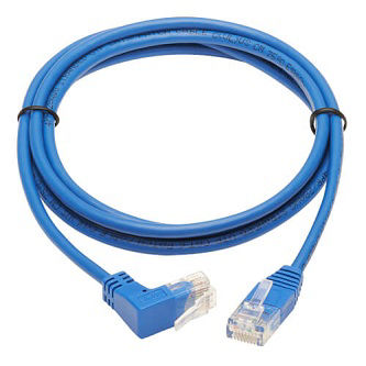 Eaton Cat6 Cable (RJ45 Rt-Ang Up M/M),Blue,7'