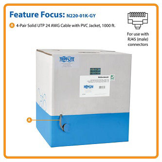 Eaton 1000ft Cat6 Gigabit Bulk Cable