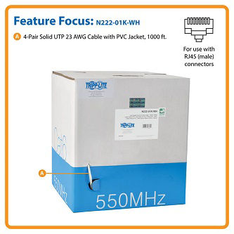 Eaton 1000ft Cat6 Gigabit Bulk Cable
