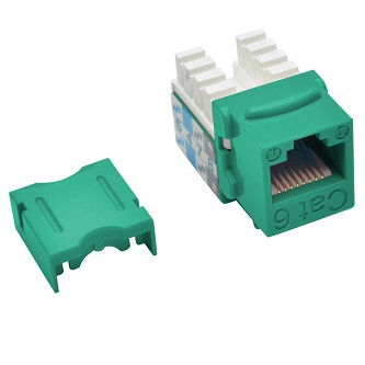 Eaton Tripp Lite GREEN CAT5/6 KEYSTONE JACK