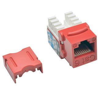 Eaton Tripp Lite RED CAT5/6 KEYSTONE JACK