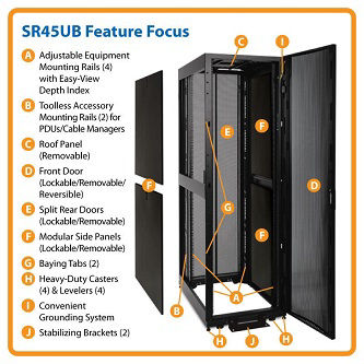 Eaton 45U Rack Enclosure Server Cabinet