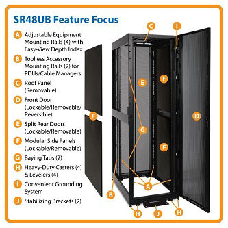 Eaton 48U Rack Enclosure Server Cabinet