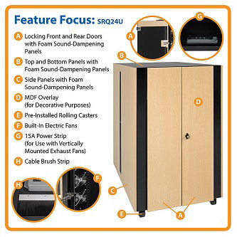 Eaton Tripp Lite 24U Sound Proof Server Rack
