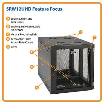 Eaton 12U WALLMOUNT RACK HEAVY DUTY 500LBS.