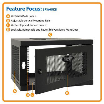 Eaton 6U Wall-Mount Mini Rack Enclosure