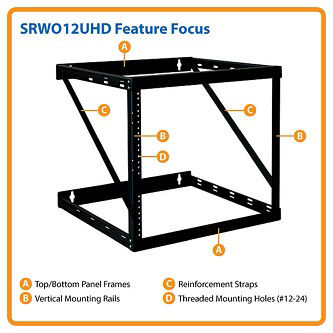 Eaton Tripp Lite 12U Wall-Mount Open Frame Rck