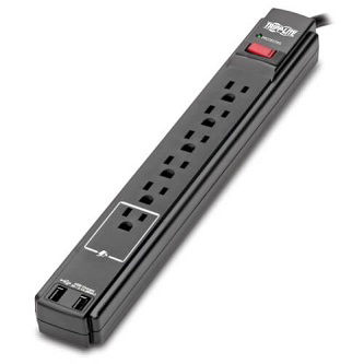 Eaton 6-OUTLET SURGE 6FT CORD 990J 2XUSB BLACK