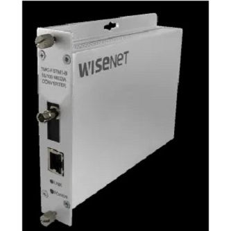 Hanwha Media Fiber Converter (A), PoE, ST Conn