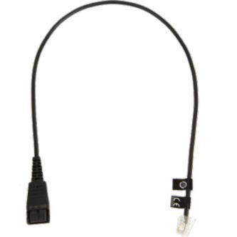 Jabra QD Cord to Modular RJ10, straight, 0.5M