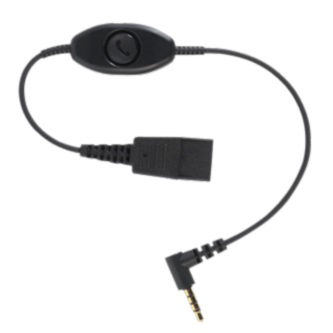 Jabra LINK Mobile QD to 3.5mm wAns Btn,Mob Adp