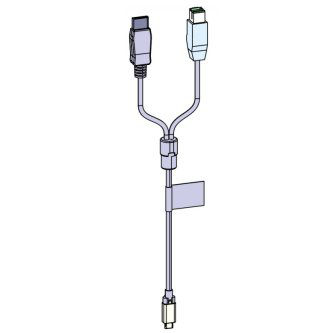 NCR USB-C to DISPLAY PORT+USB 12V Y-CBL 4M