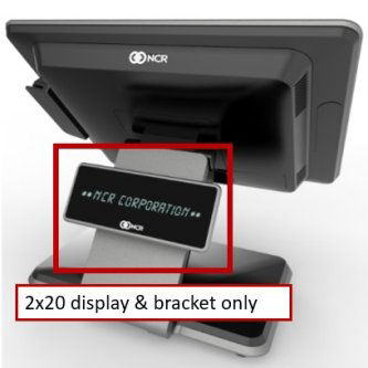 NCR 2x20 CUST DSPLY W/BRACKET FOR XR7/5