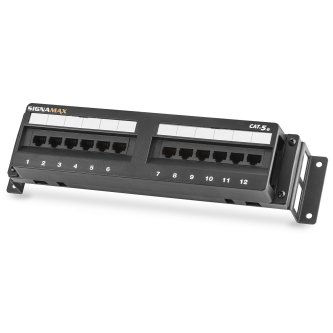 Signamax 12-Port Cat5e Jack Panel withStandoff Le