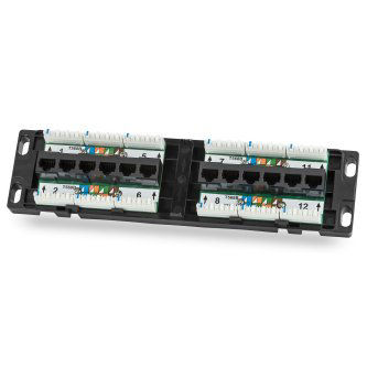Signamax 12-Port Category 6 Jack Panel, Flush-Mou