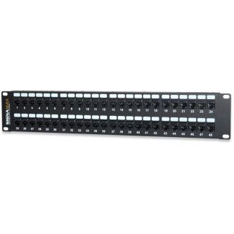 Signamax 48-Port Cat6 MT-Series Patch Panel 3.50'