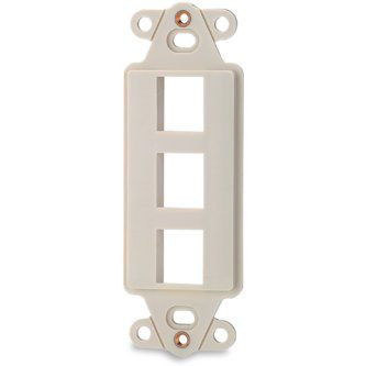Signamax 3-Port Decora Style Keystone Adapter, Li