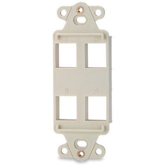 Signamax 4-Port Decora Style Keystone Adapter, Li