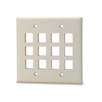 Signamax 12-Port Double Gang Faceplatew/o Labelin
