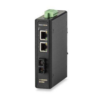 Signamax I-1100 10/100TX to 100FX PoE+ Industrial