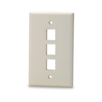 Signamax 3-Port Single Gang Keystone w/o Labeling