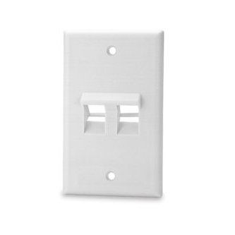 Signamax 2-Port Single-Gang Angled Keyst Faceplat