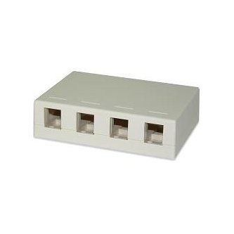 Signamax OQ 10 4-Port Surface Mount Box Ivory