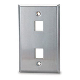 Signamax 2-Port Single Gang Stainless Steel Facep