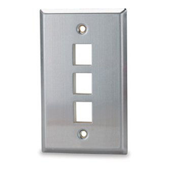 Signamax 3-Port Single Gang Stainless Steel Facep