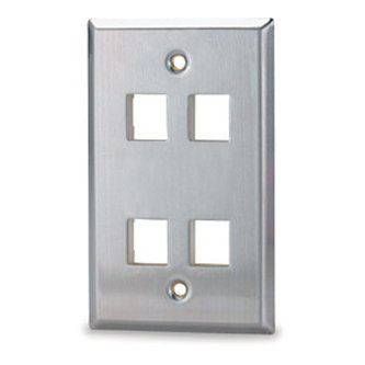 Signamax OQ10 4-Port Single Gang Stainless Steel