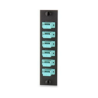 Signamax 6-Fiber(6SX)SC MM LOF AdapterPlate, Aqua