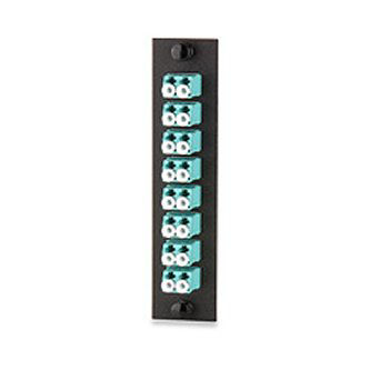 Signamax 16-Fiber(8DX)LC MM LOF AdapterPlate, Aqu
